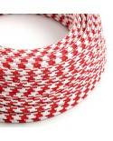 Ronde flexibele electriciteit textielkabel van viscose. TO207 - rood