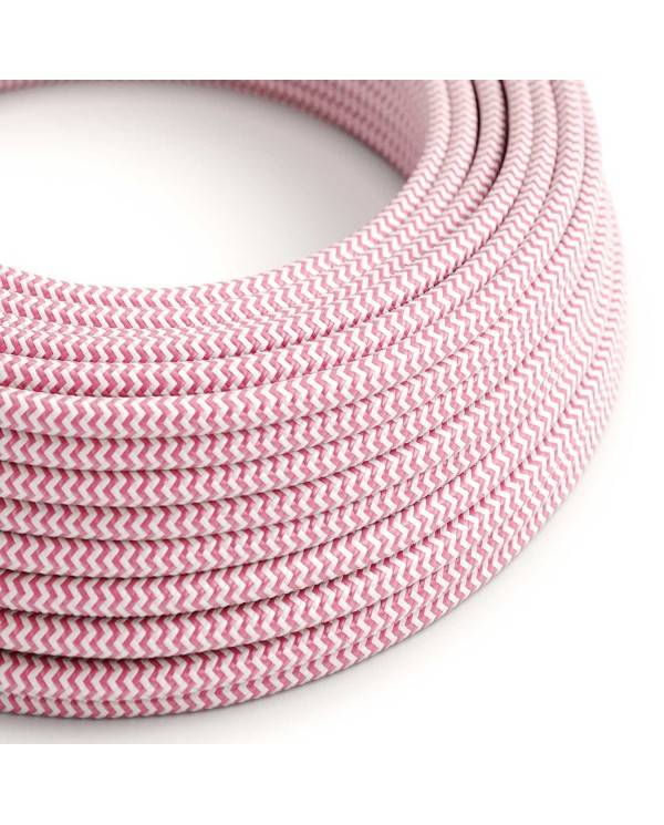 Rund tekstilledning i viskose - ZigZag RZ08 Fuchsia