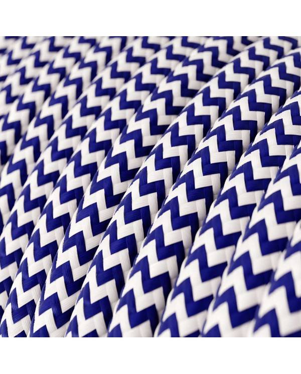 Ronde flexibele electriciteit textielkabel van viscose. RZ12 - blauw