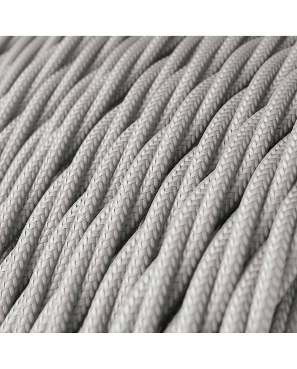 Textilkabel, silberfarben glänzend - Das Original von Creative-Cables - TM02 geflochten 2x0.75mm / 3x0.75mm