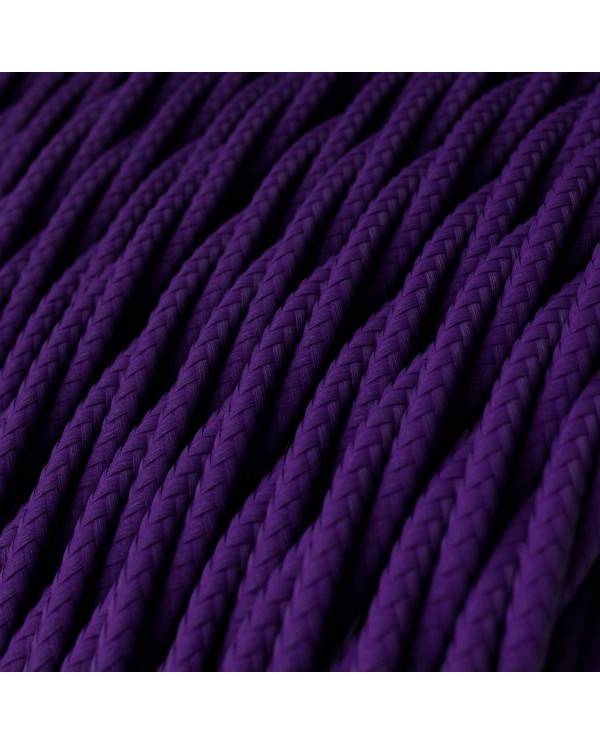 Cablu textil violet imperial lucios - Originalul Creative-Cables - TM14 împletit 2x0.75mm / 3x0.75mm