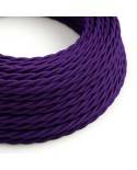 Cablu textil violet imperial lucios - Originalul Creative-Cables - TM14 împletit 2x0.75mm / 3x0.75mm