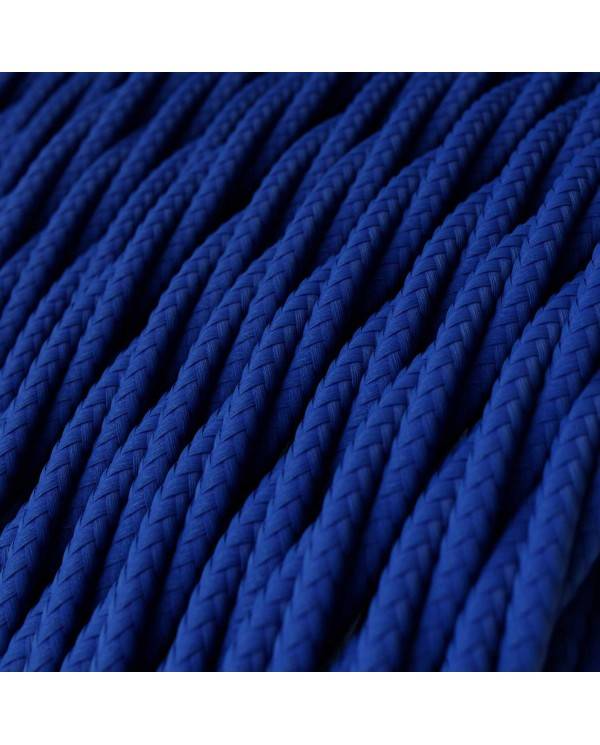 Glossy Classic Blue Textile Cable - The Original Creative-Cables - TM12 braided 2x0.75mm / 3x0.75mm