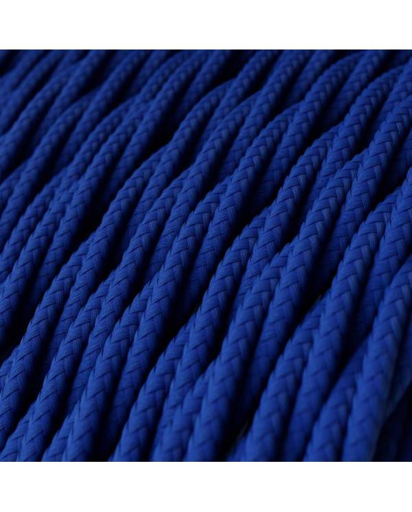 Textilkabel, klassisch blau glänzend - Das Original von Creative-Cables - TM12 geflochten 2x0.75mm / 3x0.75mm