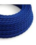 Glossy Classic Blue Textile Cable - The Original Creative-Cables - TM12 braided 2x0.75mm / 3x0.75mm