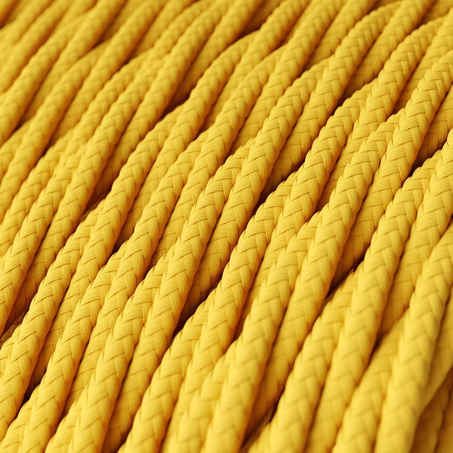 Cablu textil galben de porumb lucios - The Original Creative-Cables - TM10 împletit 2x0.75mm / 3x0.75mm