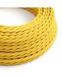 Glossy Corn Yellow Textile Cable - The Original Creative-Cables - TM10 braided 2x0.75mm / 3x0.75mm