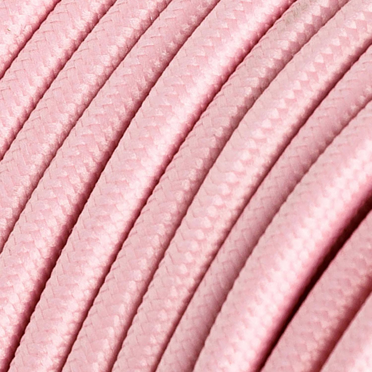 Στρόγγυλο Υφασμάτινο Καλώδιο RM16 - Ανοιχτό Ροζ
