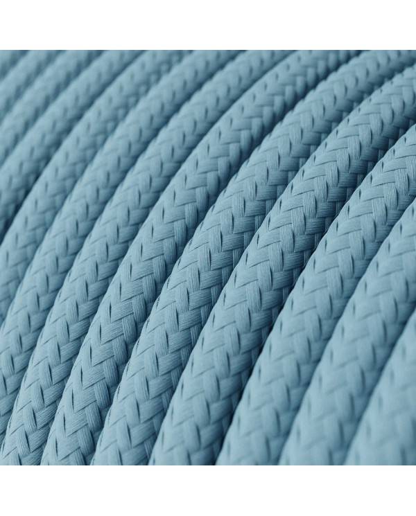 Textilkabel, babyblau glänzend - Das Original von Creative-Cables - RM17 rund 2x0.75mm / 3x0.75mm