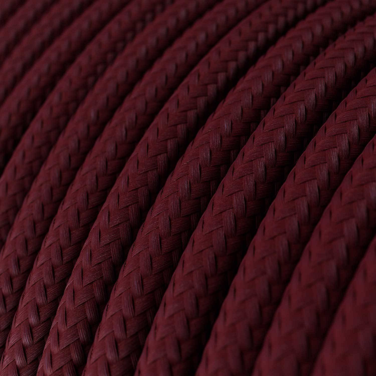 Cablu textil lucios de culoare bordo - The Original Creative-Cables - RM19 rotund 2x0.75mm / 3x0.75mm