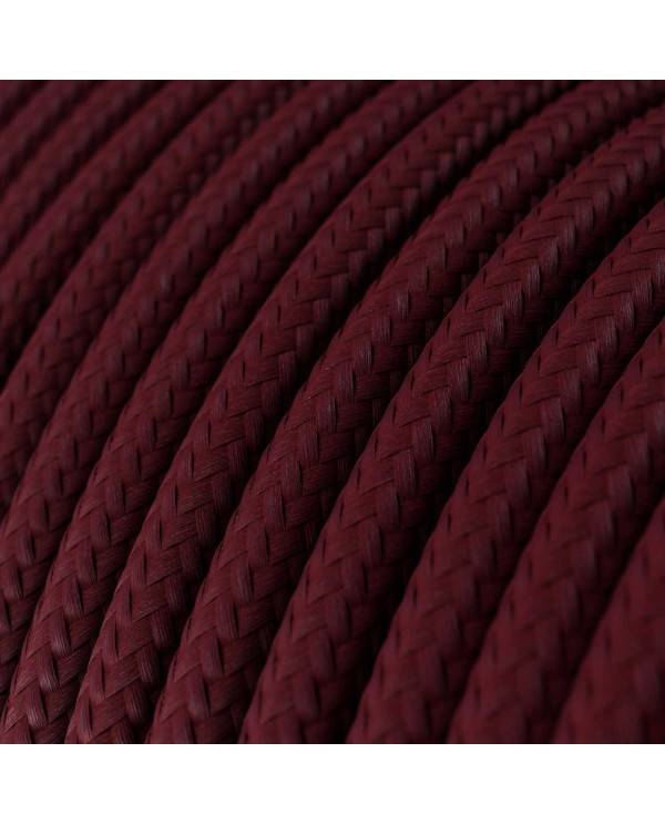 Cablu textil lucios de culoare bordo - The Original Creative-Cables - RM19 rotund 2x0.75mm / 3x0.75mm