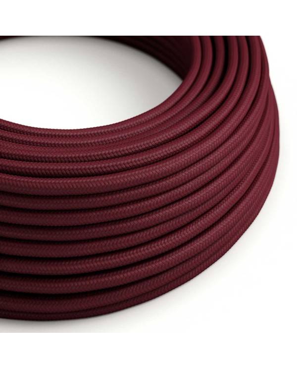 Cablu textil lucios de culoare bordo - The Original Creative-Cables - RM19 rotund 2x0.75mm / 3x0.75mm