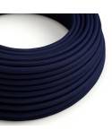 Granatowy kabel w oplocie Deep Blue błyszczący okrągły 2x0,75mm / 3x0,75mm - RM20