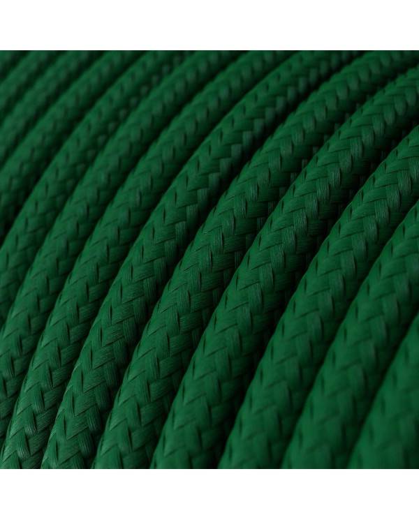 Glossy Forest Green Textile Cable - The Original Creative-Cables - RM21 round 2x0.75mm / 3x0.75mm