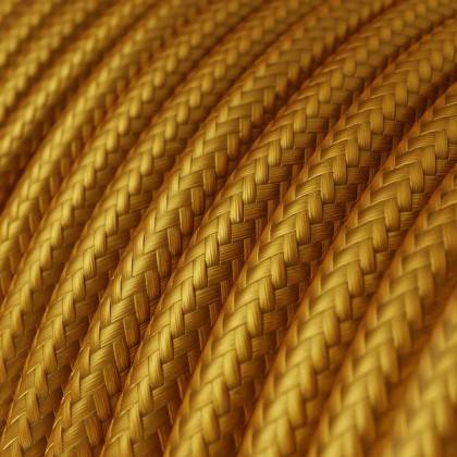 Ronde flexibele electriciteit textielkabel van viscose. RM05 - goud