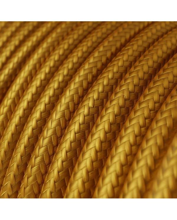 Ronde flexibele electriciteit textielkabel van viscose. RM05 - goud