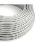 Glossy Silver Glitter Textile Cable - The Original Creative-Cables - RL02 round 2x0.75mm / 3x0.75mm