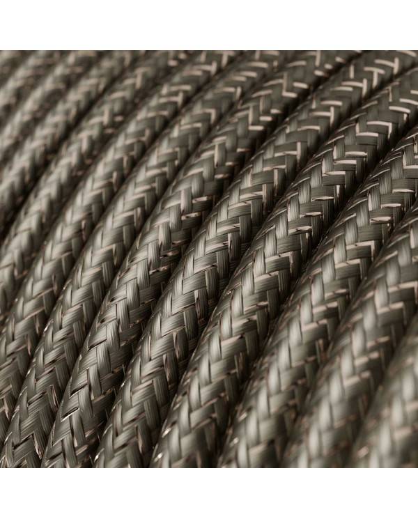 Glossy Grey Glitter Textile Cable - The Original Creative-Cables - RL03 round 2x0.75mm / 3x0.75mm