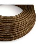 Glossy Espresso Brown Glitter Textile Cable - The Original Creative-Cables - RL13 round 2x0.75mm / 3x0.75mm