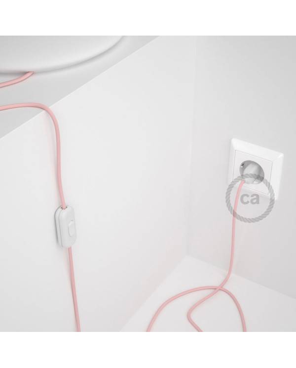 Lamp wiring, RM16 Baby Pink Rayon 1,80 m. Choose the colour of the switch and plug.