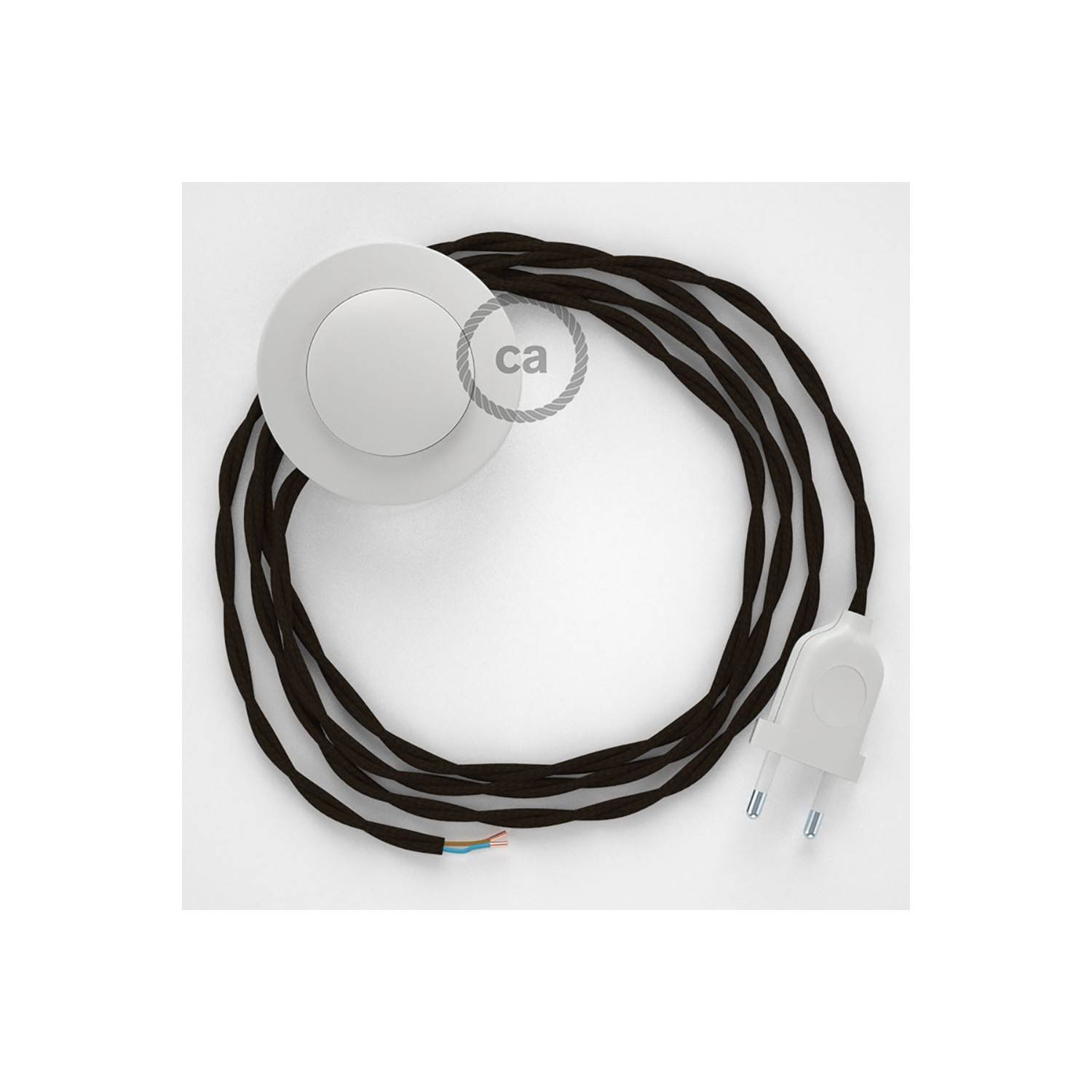 Wiring Pedestal, TM13 Brown Rayon 3 m. Choose the colour of the switch and plug.