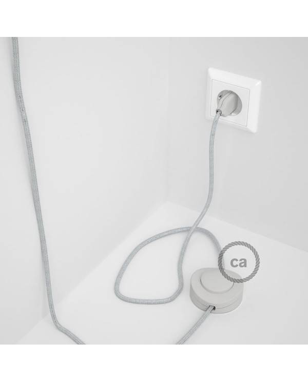 Wiring Pedestal, RL01 Sparkly White Rayon 3 m. Choose the colour of the switch and plug.
