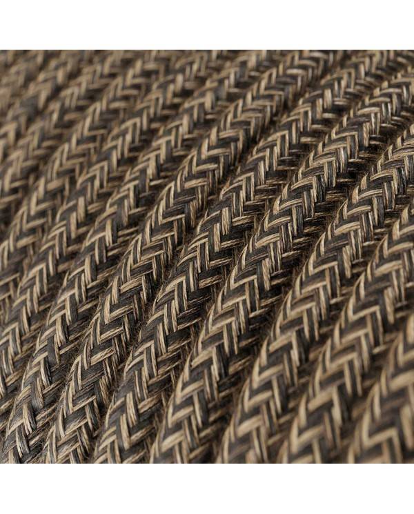 Linen Brown Melange Textile Cable - The Original Creative-Cables - RN04 round 2x0.75mm / 3x0.75mm
