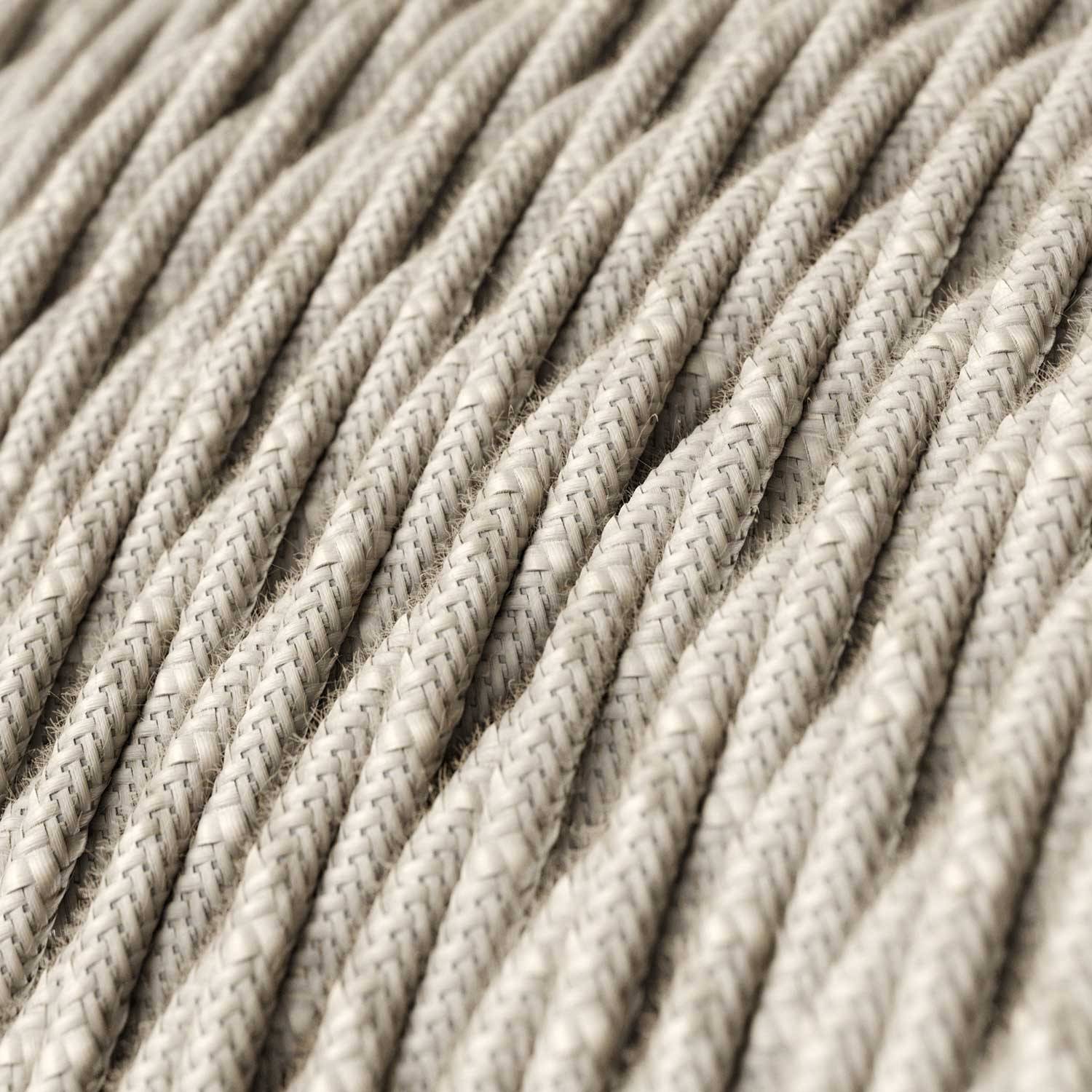 Linen White Melange Textile Cable - The Original Creative-Cables - TN01 braided 2x0.75mm / 3x0.75mm