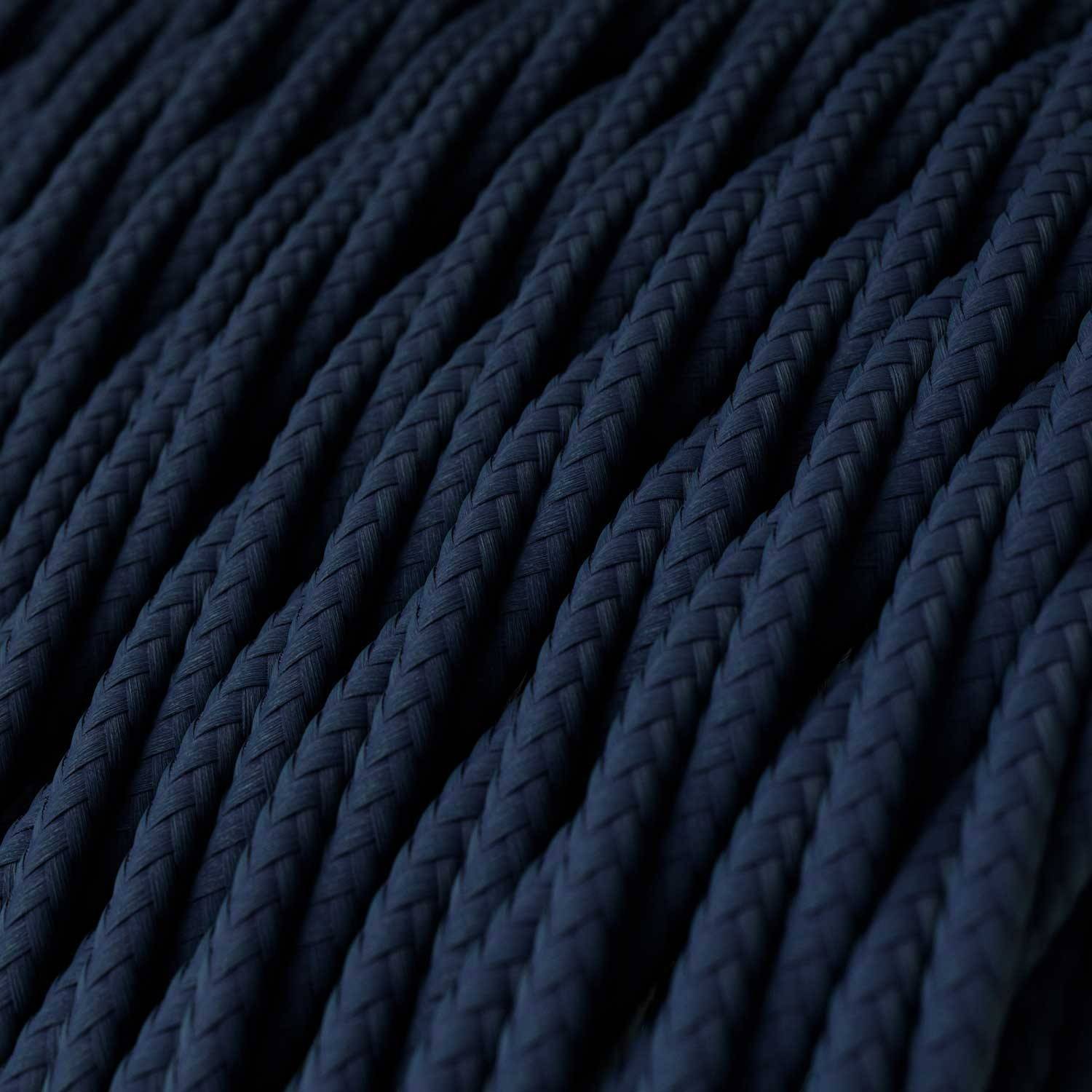 Cable Textil Flexible Eléctrico Trenzado para iluminación TM20 Azul Oscuro