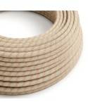 Antique Pink and Beige Stripe Textile Cable - The Original Creative-Cables - RD51 round 2x0.75mm / 3x0.75mm