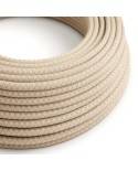 Antique Pink and Beige Criss-Cross Textile Cable - The Original Creative-Cables - RD61 round 2x0.75mm / 3x0.75mm