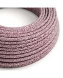 Cablu textil cu țesătură în dungi Burgund - The Original Creative-Cables - RS83 rotund 2x0,75mm / 3x0,75mm