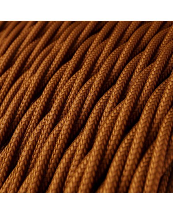 Glossy Whiskey Textile Cable - The Original Creative-Cables - TM22 braided 2x0.75mm / 3x0.75mm