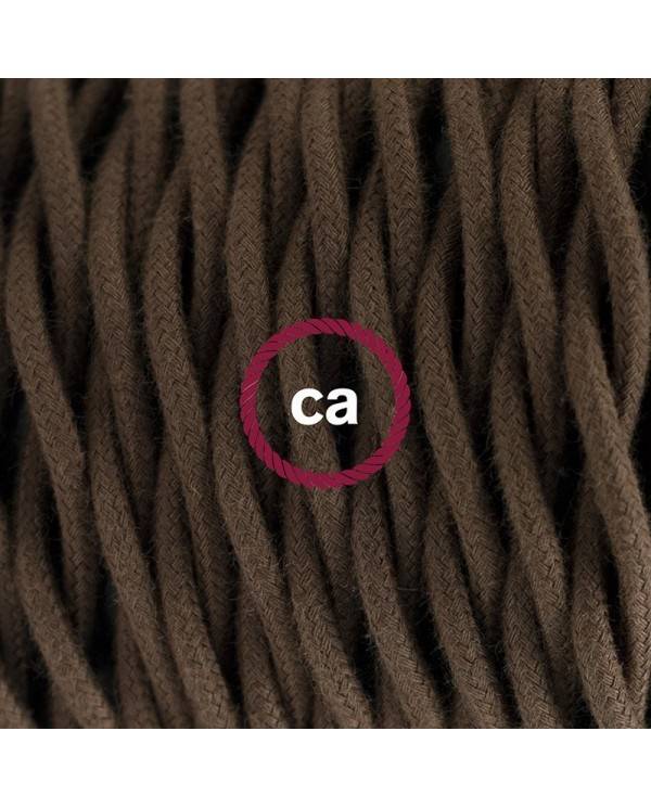 Lamp wiring, TC13 Brown Cotton 1,80 m. Choose the colour of the switch and plug.