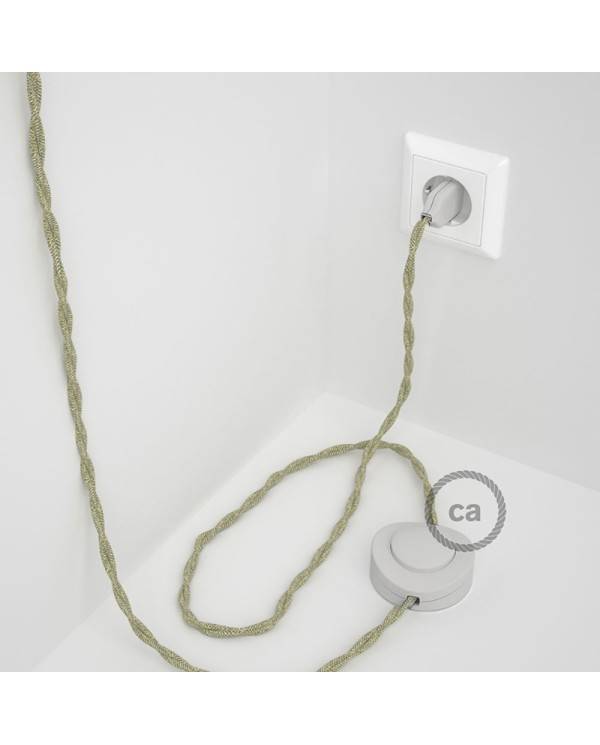 Wiring Pedestal, TN01 Neutral Natural Linen 3 m. Choose the colour of the switch and plug.