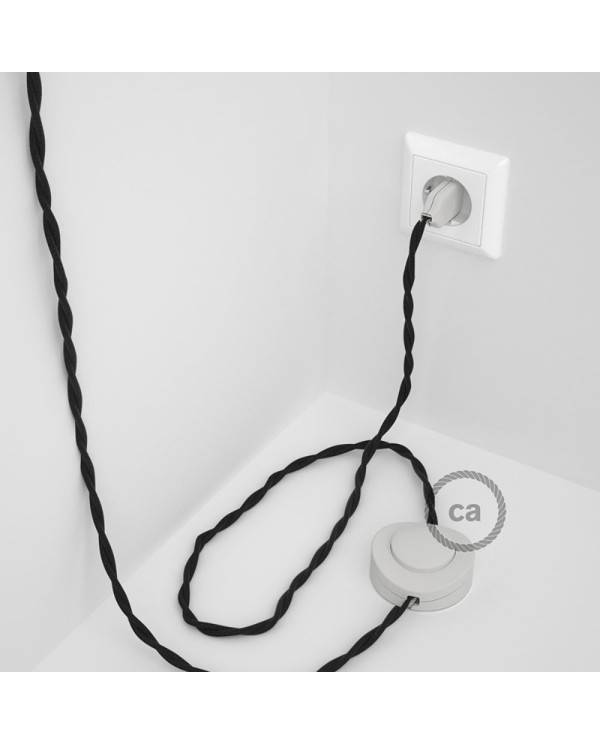 Wiring Pedestal, TC04 Black Cotton 3 m. Choose the colour of the switch and plug.