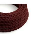 Glossy Bordeaux Textile Cable - The Original Creative-Cables - TM19 braided 2x0.75mm / 3x0.75mm