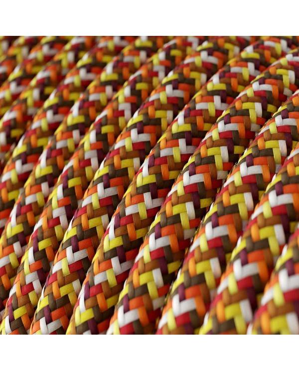 Glossy Orange Pixel Palette Textile Cable - The Original Creative-Cables - RX01 round 2x0.75mm / 3x0.75mm