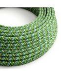 Paletă de culori Glossy Green Pixel pentru cablu textil - Creative-Cables Original - RX05 rotund 2x0.75mm / 3x0.75mm