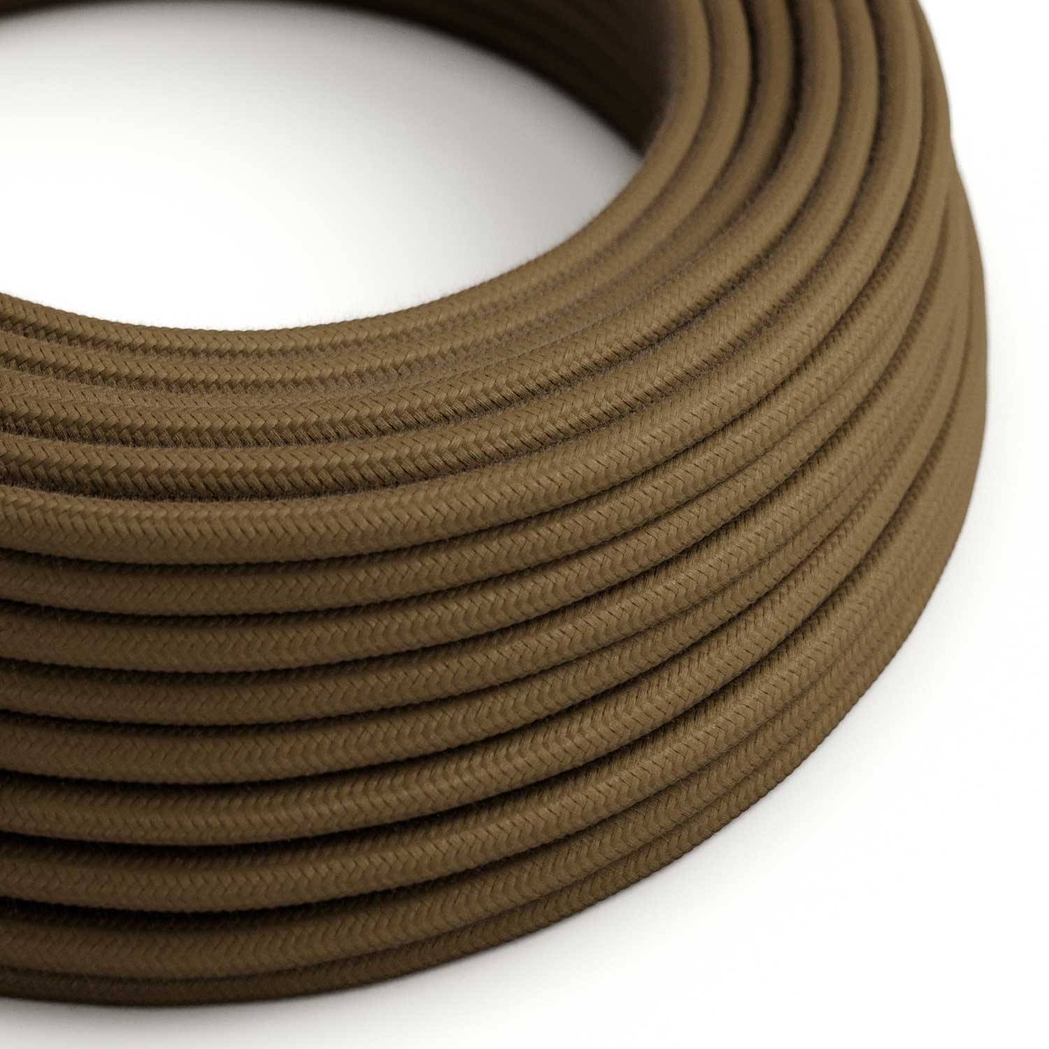 Cablu textil din bumbac, culoare espresso maro - Creativ-Cables Original - rotund RC13 2x0.75mm / 3x0.75mm