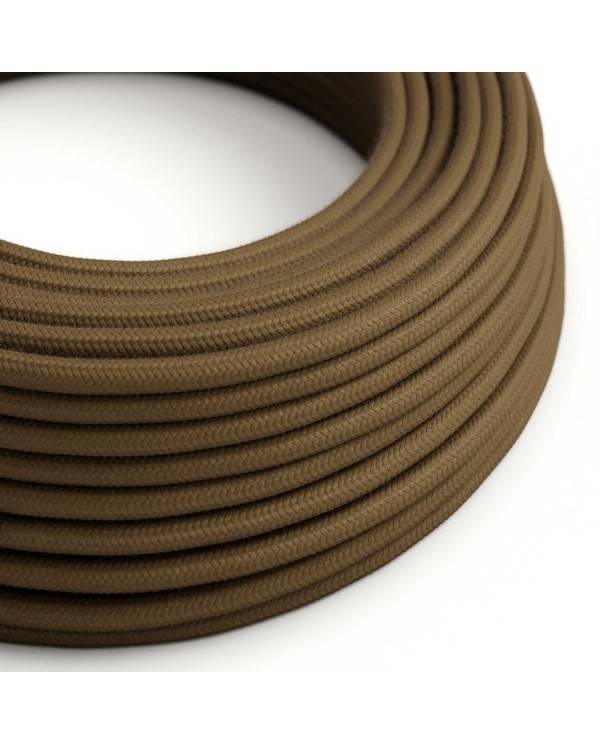 Cablu textil din bumbac, culoare espresso maro - Creativ-Cables Original - rotund RC13 2x0.75mm / 3x0.75mm