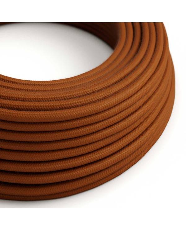 Cablu textil de culoare maro cu scorțișoară din bumbac - The Original Creative-Cables - RC23 rotund 2x0.75mm / 3x0.75mm