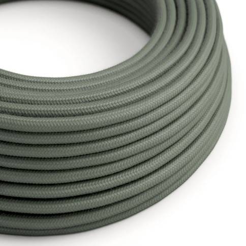 Cablu textil din bumbac verde salcie - Creative-Cables Original - RC63 rotund 2x0.75mm / 3x0.75mm