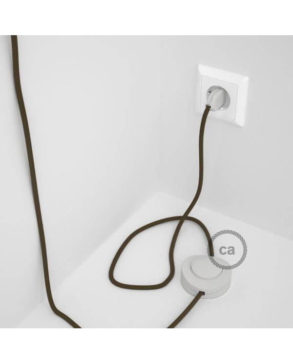 Wiring Pedestal, RC13 Brown Cotton 3 m. Choose the colour of the switch and plug.