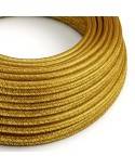 Glossy Gold Glitter Textile Cable - The Original Creative-Cables - RL05 round 2x0.75mm / 3x0.75mm