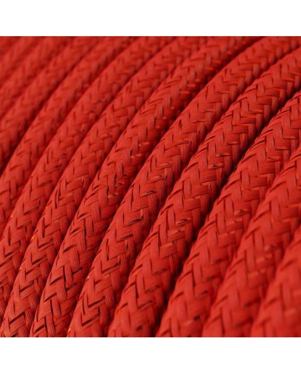 Glossy Fire Red Glitter Textile Cable - The Original Creative-Cables - RL09 round 2x0.75mm / 3x0.75mm