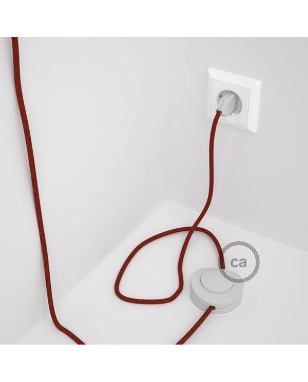 Wiring Pedestal, RL09 Sparkly Red Rayon 3 m. Choose the colour of the switch and plug.