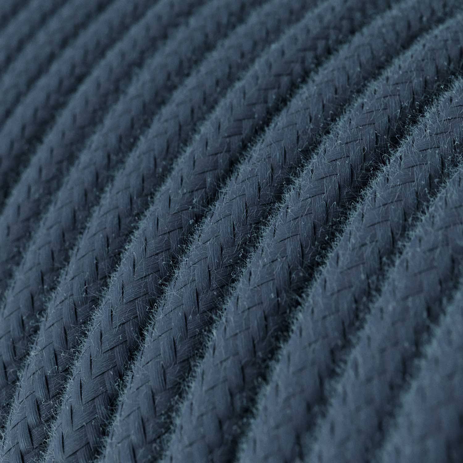 Cablu textil din bumbac, gri piatră - The Original Creative-Cables - RC30 rotund 2x0.75mm / 3x0.75mm