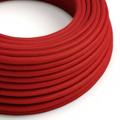 Textilkabel, feuerrot, aus Baumwolle - Das Original von Creative-Cables - RC35 rund 2x0.75mm / 3x0.75mm