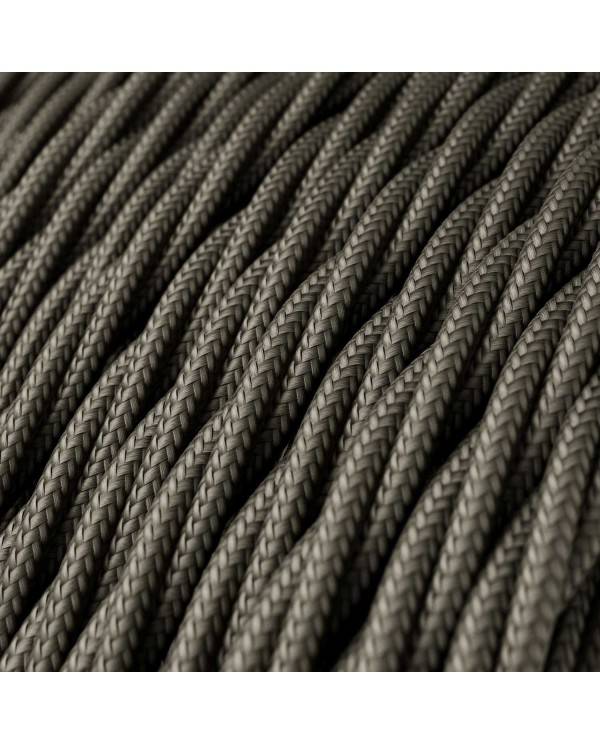 Glossy Dark Grey Textile Cable - The Original Creative-Cables - TM26 braided 2x0.75mm / 3x0.75mm